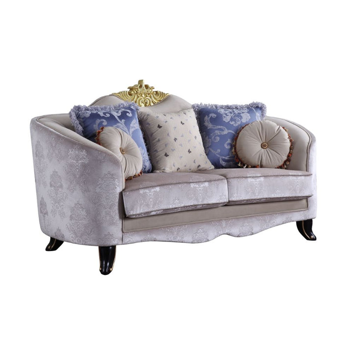 ACME Sheridan Cream Fabric Loveseat Model 53946 - MONAVILLA