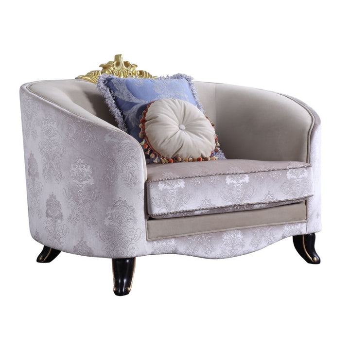 ACME Sheridan Cream Fabric Chair Model 53947 - MONAVILLA