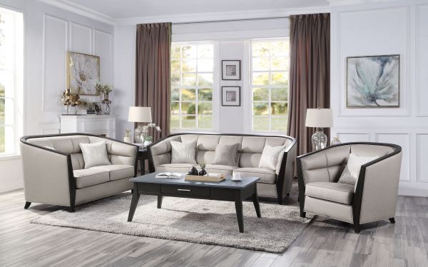 ACME Zemocryss Beige Fabric Loveseat Model 54236 - MONAVILLA