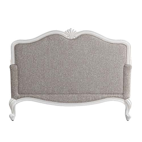 ACME Ciddrenar Fabric & White Finish Loveseat Model 54311 - MONAVILLA