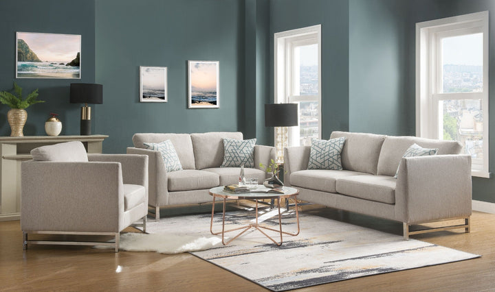 ACME Alivia Rose Gold & Frosted Glass End Table Model 81837 - MONAVILLA