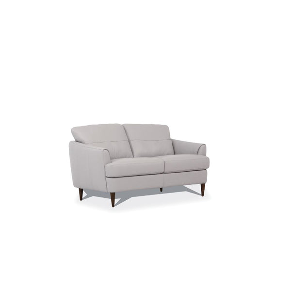 ACME Helena Pearl Gray Leather Loveseat Model 54576 - MONAVILLA