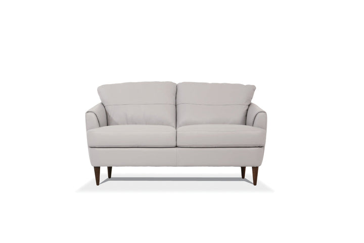 ACME Helena Pearl Gray Leather Loveseat Model 54576 - MONAVILLA