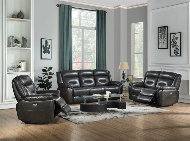 ACME Imogen Gray Leather-Aire Loveseat Model 54806 - MONAVILLA