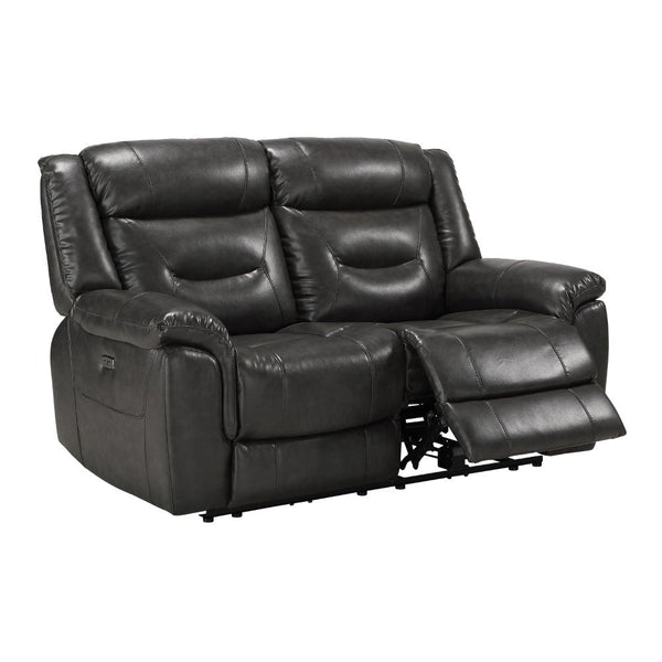 ACME Imogen Gray Leather-Aire Loveseat Model 54806 - MONAVILLA