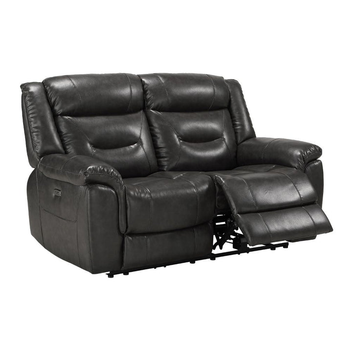 ACME Imogen Gray Leather-Aire Loveseat Model 54806 - MONAVILLA