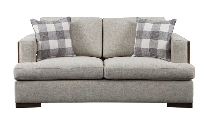 ACME Niamey Fabric & Walnut Loveseat Model 54851 - MONAVILLA