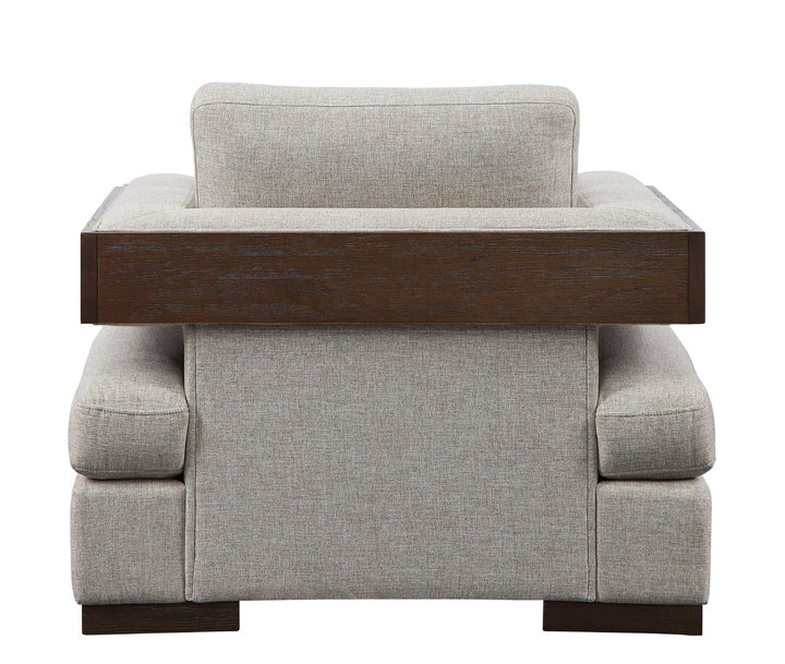 ACME Niamey Fabric & Walnut Chair Model 54852 - MONAVILLA