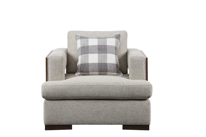 ACME Niamey Fabric & Walnut Chair Model 54852 - MONAVILLA