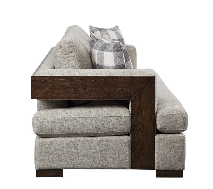 ACME Niamey Fabric & Walnut Chair Model 54852 - MONAVILLA