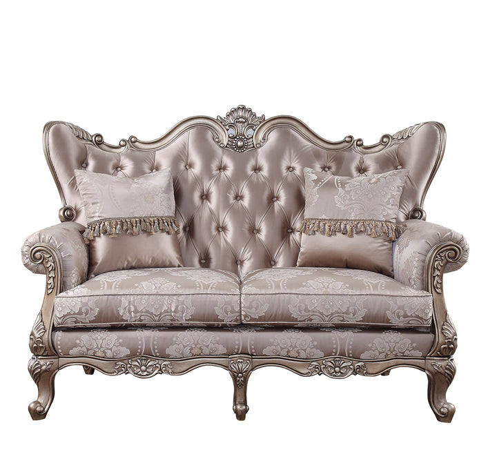 ACME Jayceon Fabric & Champagne Loveseat Model 54866 - MONAVILLA