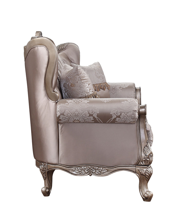 ACME Jayceon Fabric & Champagne Loveseat Model 54866 - MONAVILLA