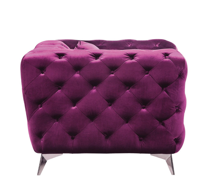 ACME Atronia Purple Fabric Loveseat Model 54906 - MONAVILLA