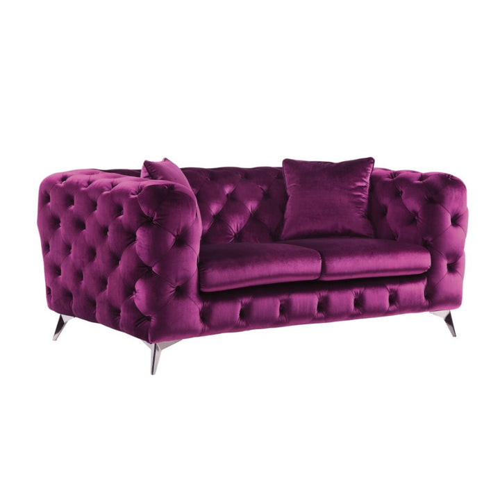 ACME Atronia Purple Fabric Loveseat Model 54906 - MONAVILLA