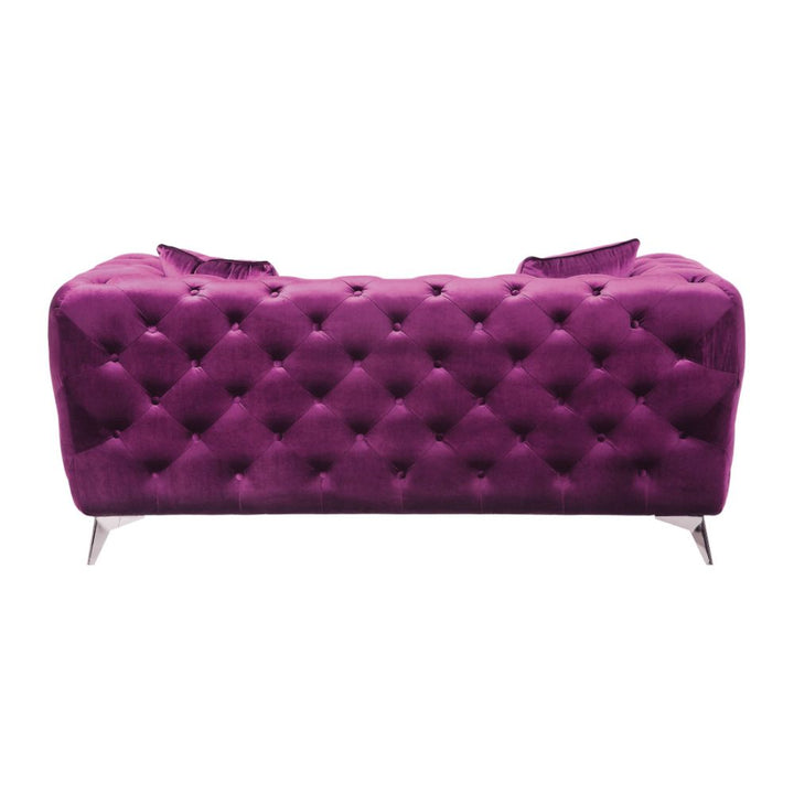 ACME Atronia Purple Fabric Loveseat Model 54906 - MONAVILLA