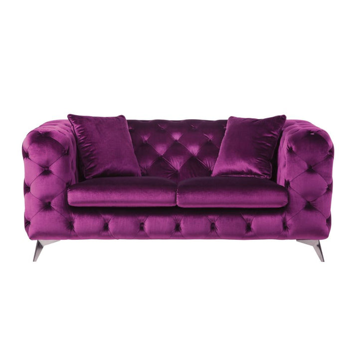 ACME Atronia Purple Fabric Loveseat Model 54906 - MONAVILLA