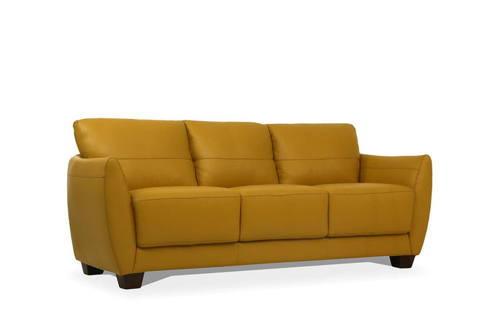 ACME Valeria Mustard Leather Sofa Model 54945 - MONAVILLA