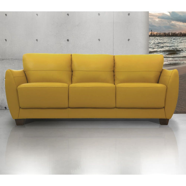 ACME Valeria Mustard Leather Sofa Model 54945 - MONAVILLA