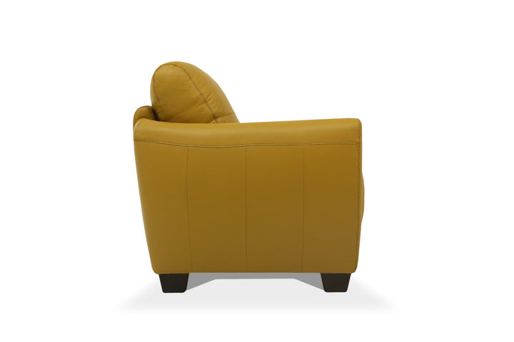 ACME Valeria Mustard Leather Loveseat Model 54946 - MONAVILLA