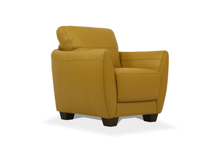 ACME Valeria Mustard Leather Chair Model 54947 - MONAVILLA