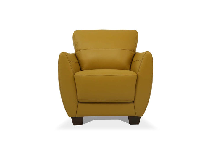 ACME Valeria Mustard Leather Chair Model 54947 - MONAVILLA