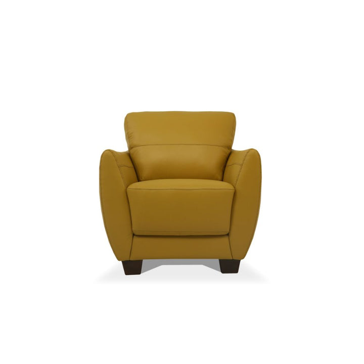 ACME Valeria Mustard Leather Chair Model 54947 - MONAVILLA