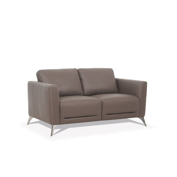 ACME Malaga Taupe Leather Loveseat Model 55001 - MONAVILLA