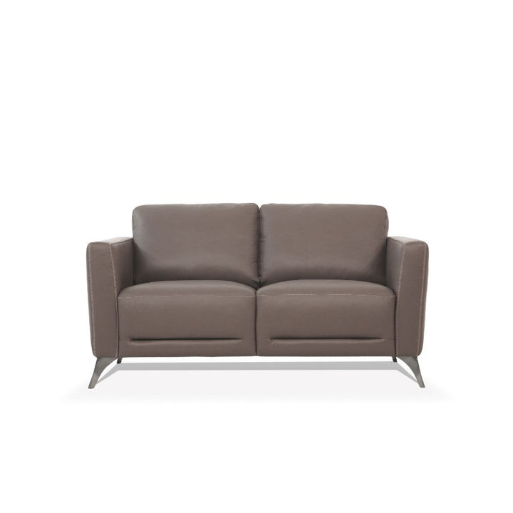 ACME Malaga Taupe Leather Loveseat Model 55001 - MONAVILLA