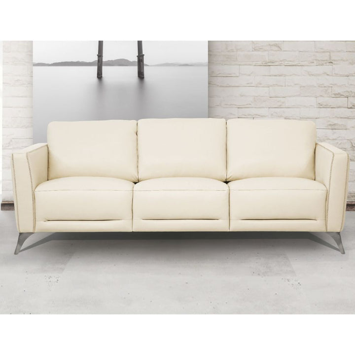 ACME Malaga Cream Leather Sofa Model 55005 - MONAVILLA