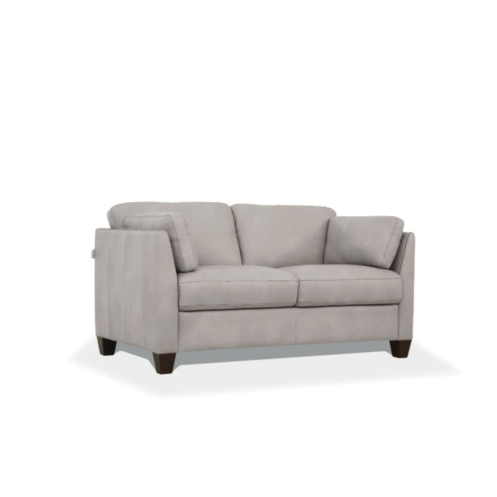 ACME Matias Dusty White Leather Loveseat Model 55016 - MONAVILLA