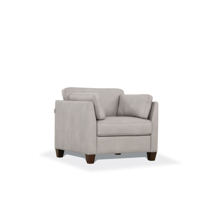 ACME Matias Dusty White Leather Chair Model 55017 - MONAVILLA