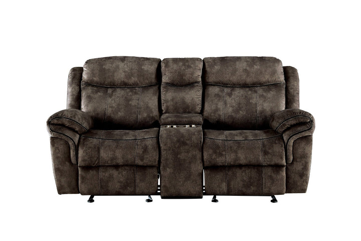 ACME Zubaida 2-Tone Chocolate Velvet Loveseat Model 55021 - MONAVILLA