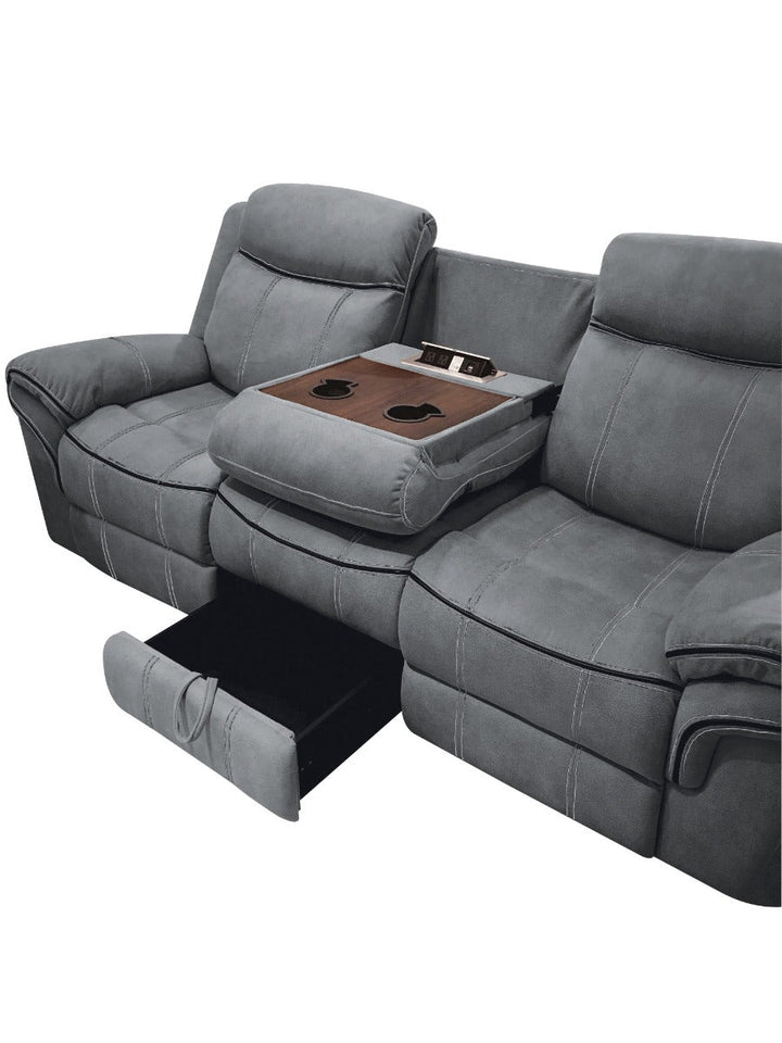 ACME Zubaida 2-Tone Gray Velvet Sofa Model 55025 - MONAVILLA