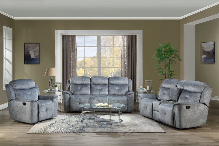 ACME Mariana Silver Gray Fabric Recliner Model 55032 - MONAVILLA