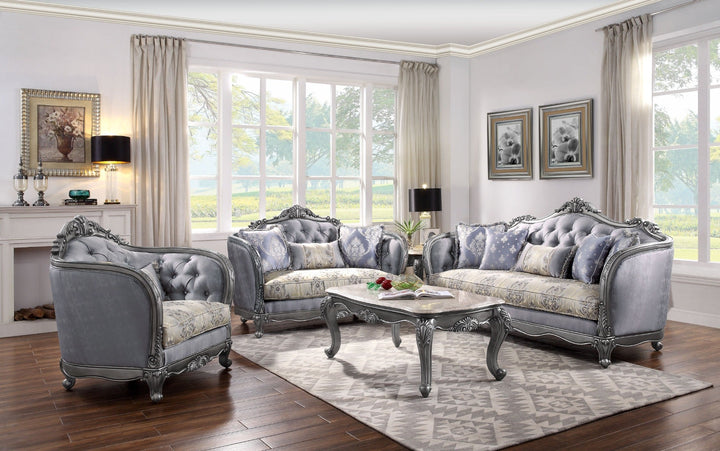 ACME Ariadne Marble & Platinum End Table Model 85347 - MONAVILLA
