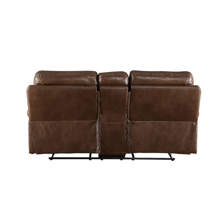 ACME Aashi Brown Leather-Gel Match Loveseat Model 55421 - MONAVILLA