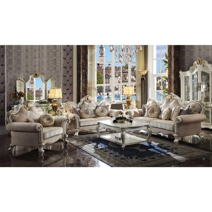 ACME Picardy Fabric & Antique Pearl Sofa Model 55460 - MONAVILLA
