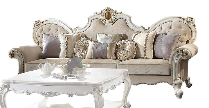 ACME Picardy Fabric & Antique Pearl Sofa Model 55465 - MONAVILLA