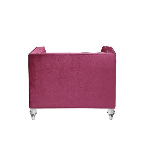 ACME Heibero Burgundy Velvet Chair Model 56897 - MONAVILLA