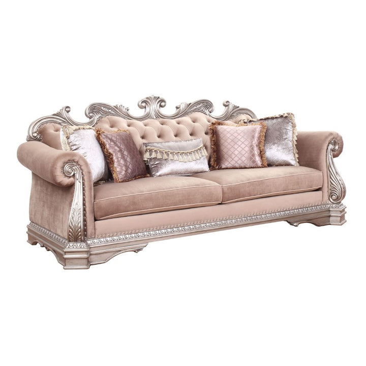 ACME Northville Velvet & Antique Silver Sofa Model 56930 - MONAVILLA