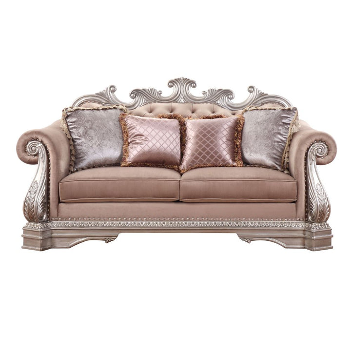 ACME Northville Velvet & Antique Silver Loveseat Model 56931 - MONAVILLA