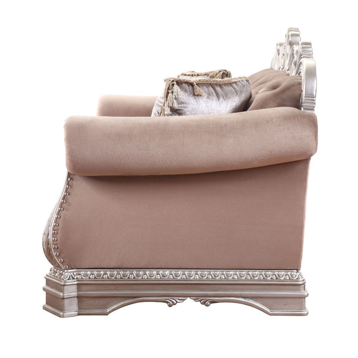ACME Northville Velvet & Antique Silver Loveseat Model 56931 - MONAVILLA