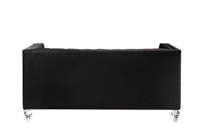 ACME Heibero Black Velvet Loveseat Model 56996 - MONAVILLA