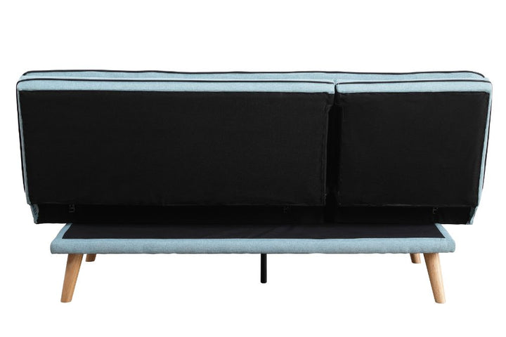 ACME Savilla Blue Linen & Oak Finish Futon Model 57162 - MONAVILLA