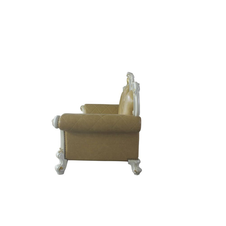 ACME Picardy Antique Pearl & Butterscotch PU Sofa Model 58210 - MONAVILLA