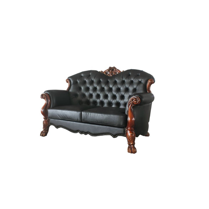 ACME Dresden Cherry Oak & PU Loveseat Model 58231 - MONAVILLA