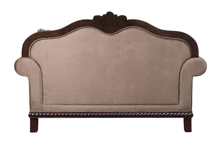 ACME Chateau De Ville Fabric & Espresso Finish Loveseat Model 58266 - MONAVILLA