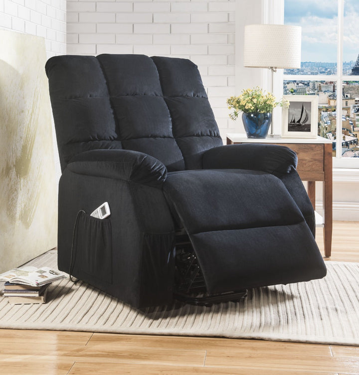 ACME Ipompea Black Velvet Recliner Model 59262 - MONAVILLA