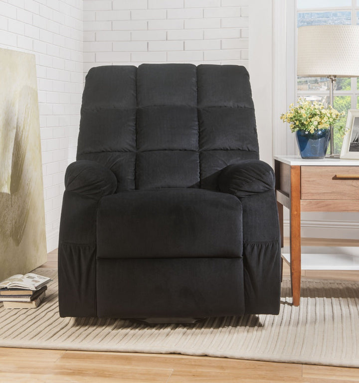 ACME Ipompea Black Velvet Recliner Model 59262 - MONAVILLA