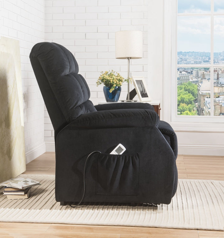ACME Ipompea Black Velvet Recliner Model 59262 - MONAVILLA